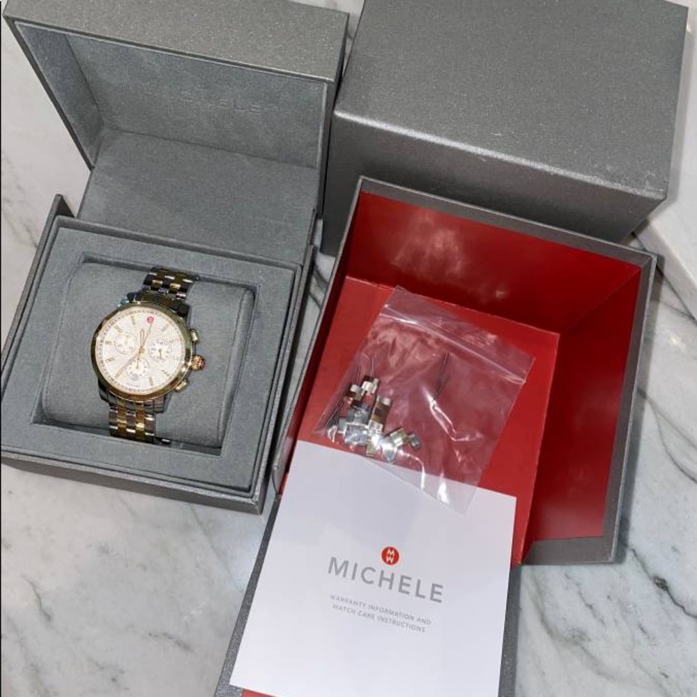 *** SOLD *** Beautiful Two Tone Michele Watch with Diamonds